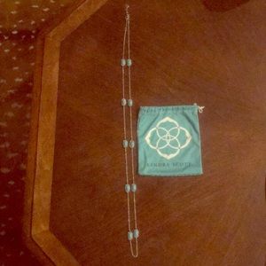 Kendra Scott Silver Franklin Necklace w/Turquoise